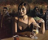 Fabian Perez Cocktail in Maui painting